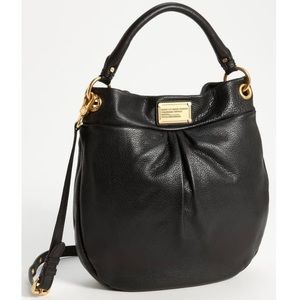 Marc Jacobs Leather Hillier Hobo Bag in Black
